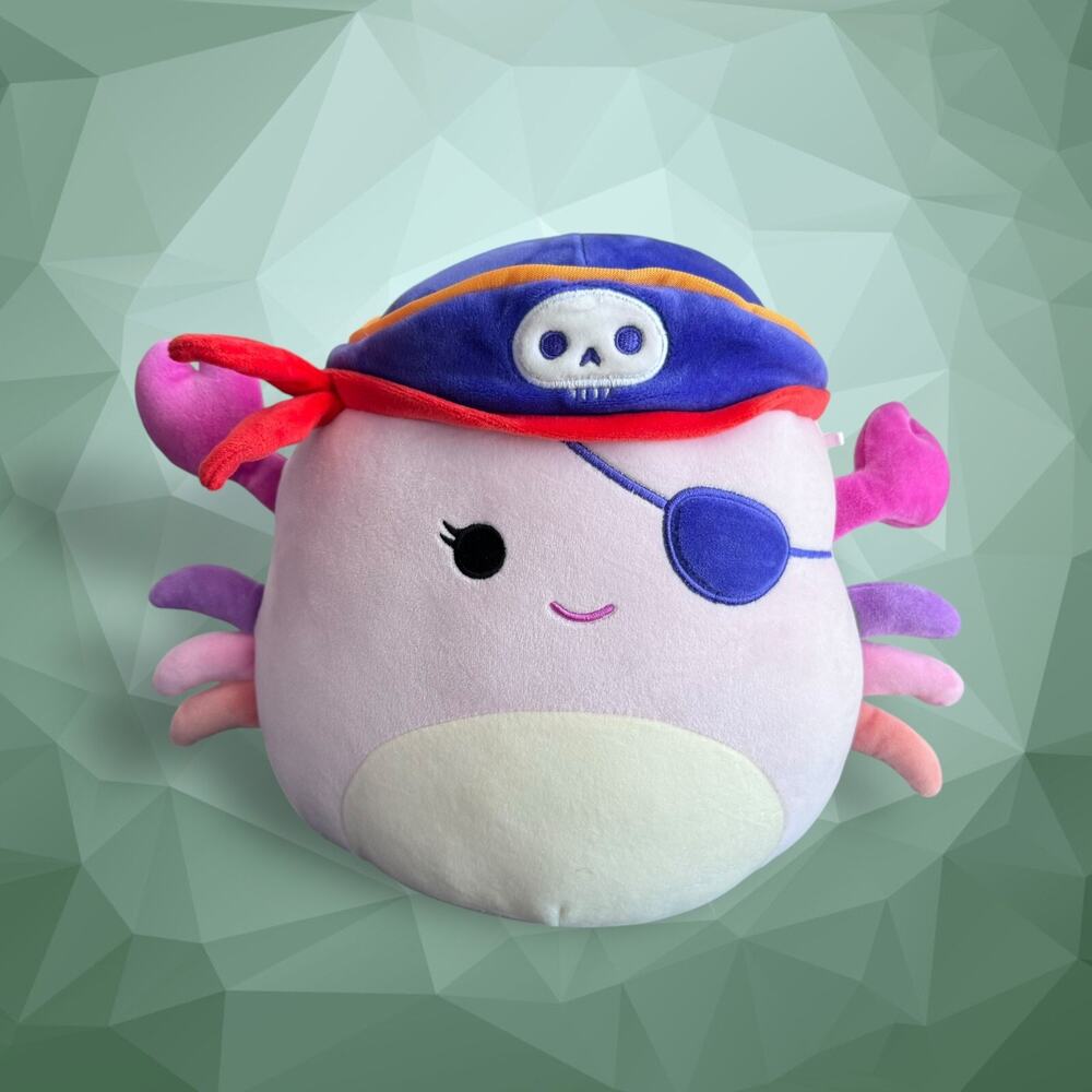 Squishmallow 10” CAILEY Crab Pirate Plush Halloween